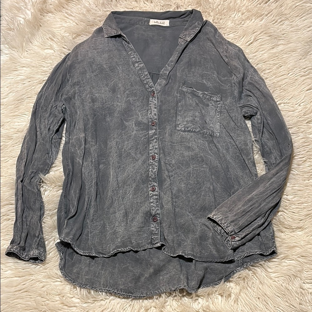 Relaxed fit button up.